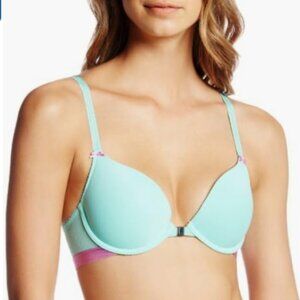 Kensie Women's Hayden Push Up Racerback Microfiber, Aquatic Size 32 7799